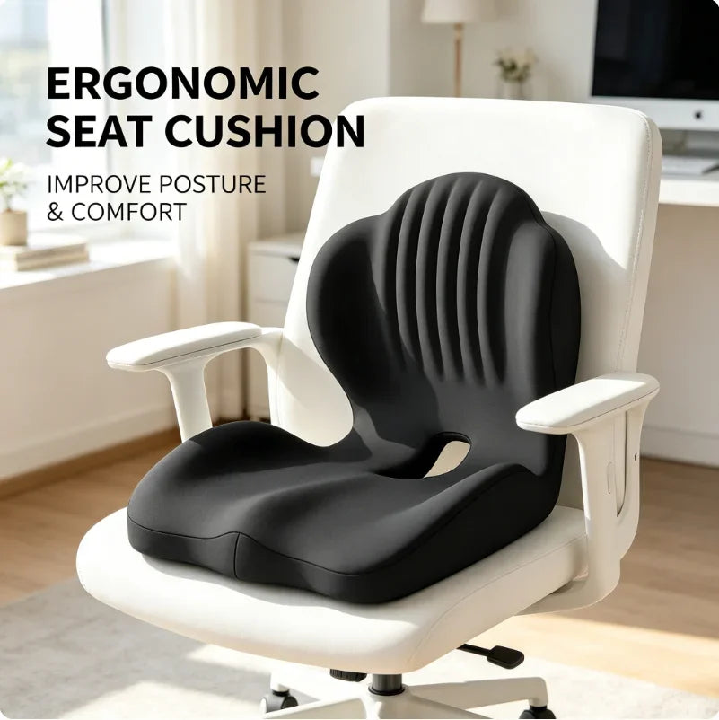 Ergonomisches Sitzkissen auf einem Bürostuhl