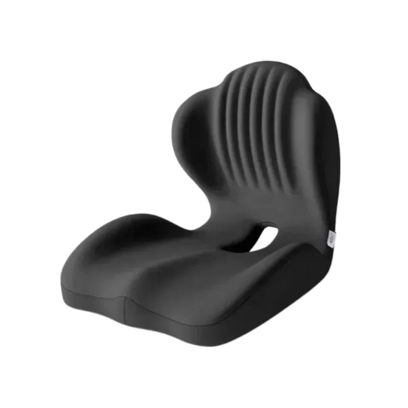 Cathera ergonomisches Sitzkissen mit Rückenstütze aus Memory-Schaum, schwarz